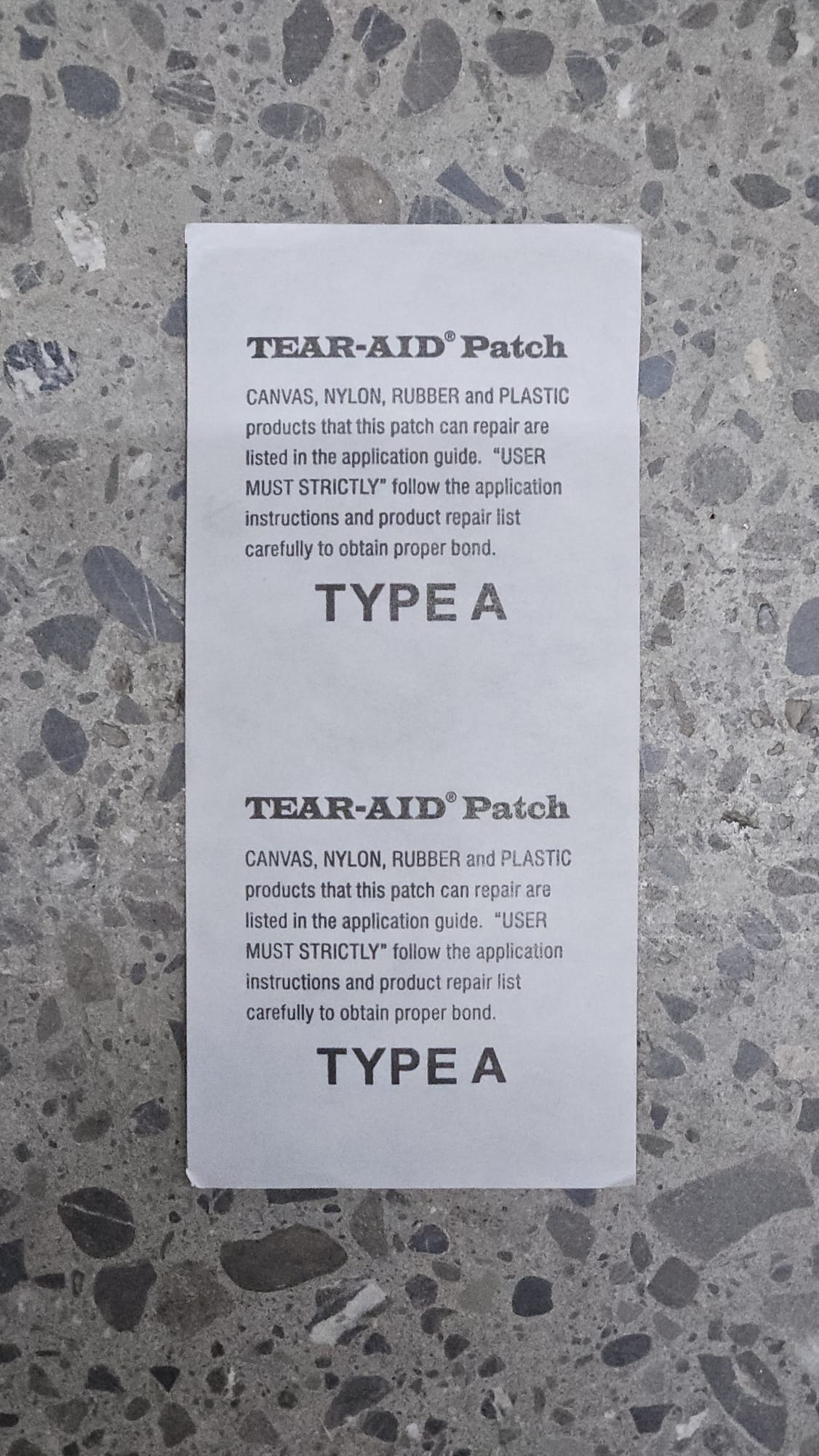 Kit de reparatii prelata cort 7.5x15cm