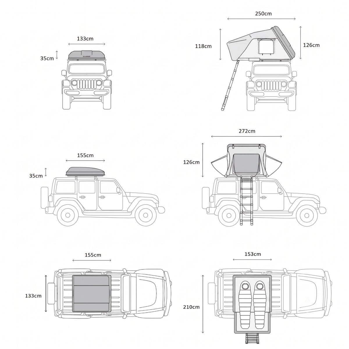 Cort de plafon auto iKamper Skycamp 4.0 Duo