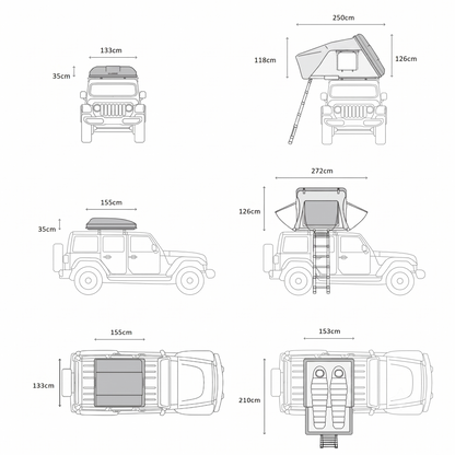 Cort de plafon auto iKamper Skycamp 4.0 Duo