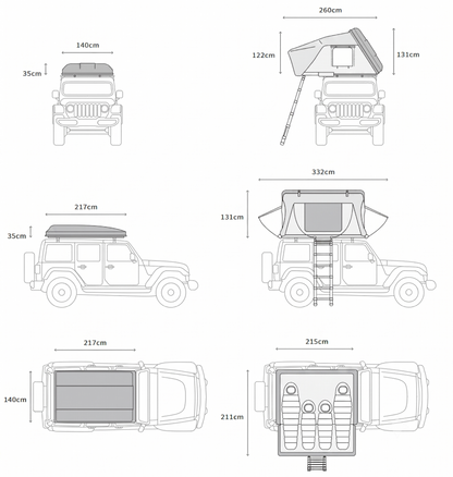 Cort de plafon auto iKamper Skycamp 4.0 Quad