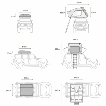Cort de plafon auto iKamper Skycamp 4.0 Trio